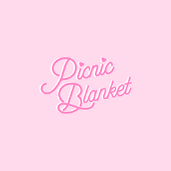 Picnic Blanket Jewellery Logo, Cute, Adorable Pink, Girly Jewellery Brand, Barbie Retro Gilmore Girls Aesthetic Jewellery, Cute Miniature Animal Lampwork Beads 