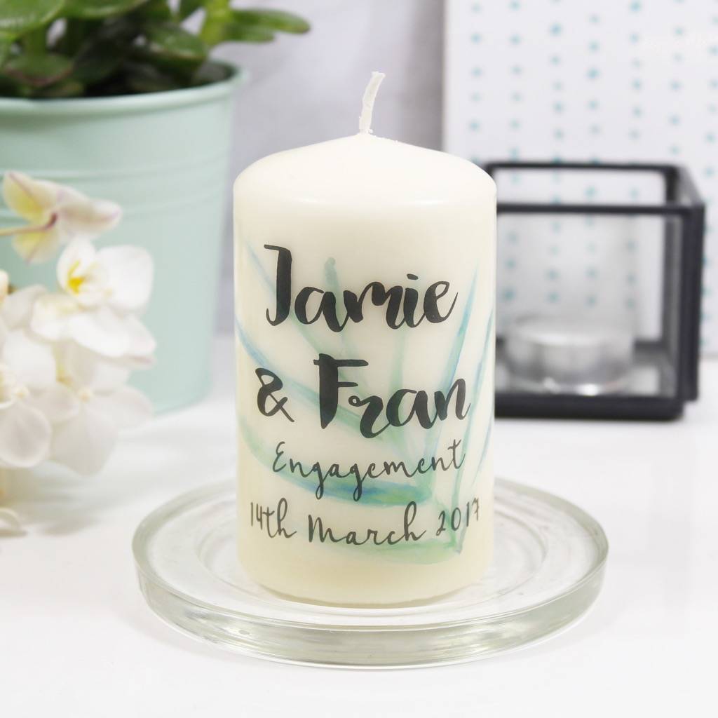 personalised 'engagement' candle by olivia ltd