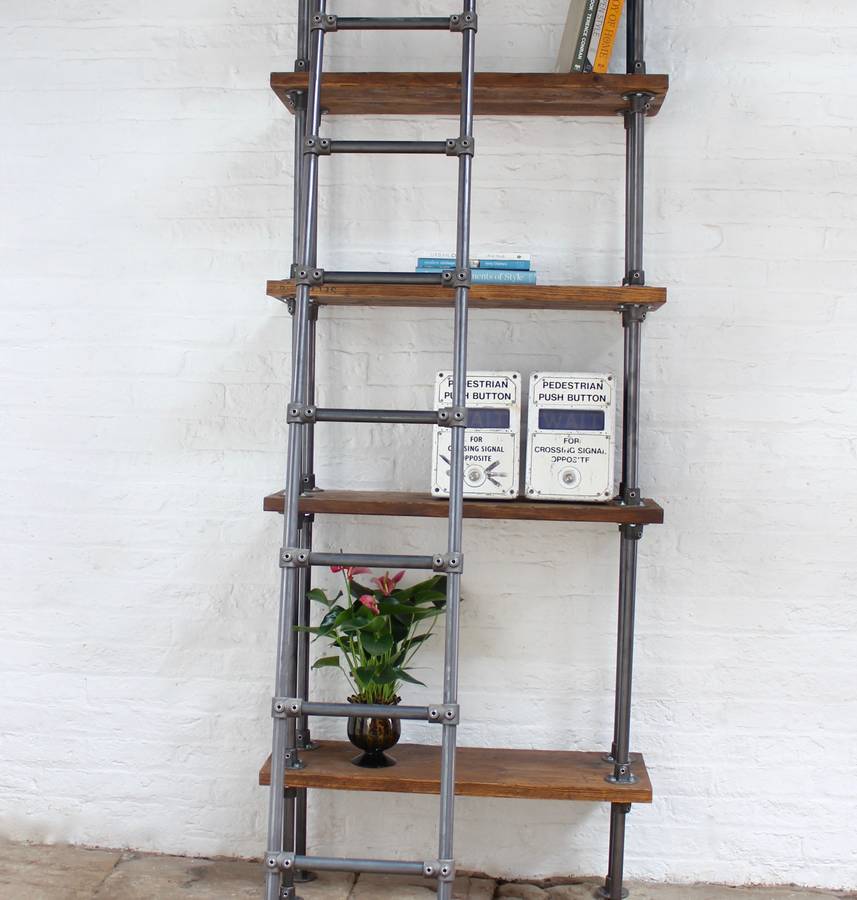 Brooklyn Handmade Reclaimed Scaffolding Boards Bookcase By Urban Grain