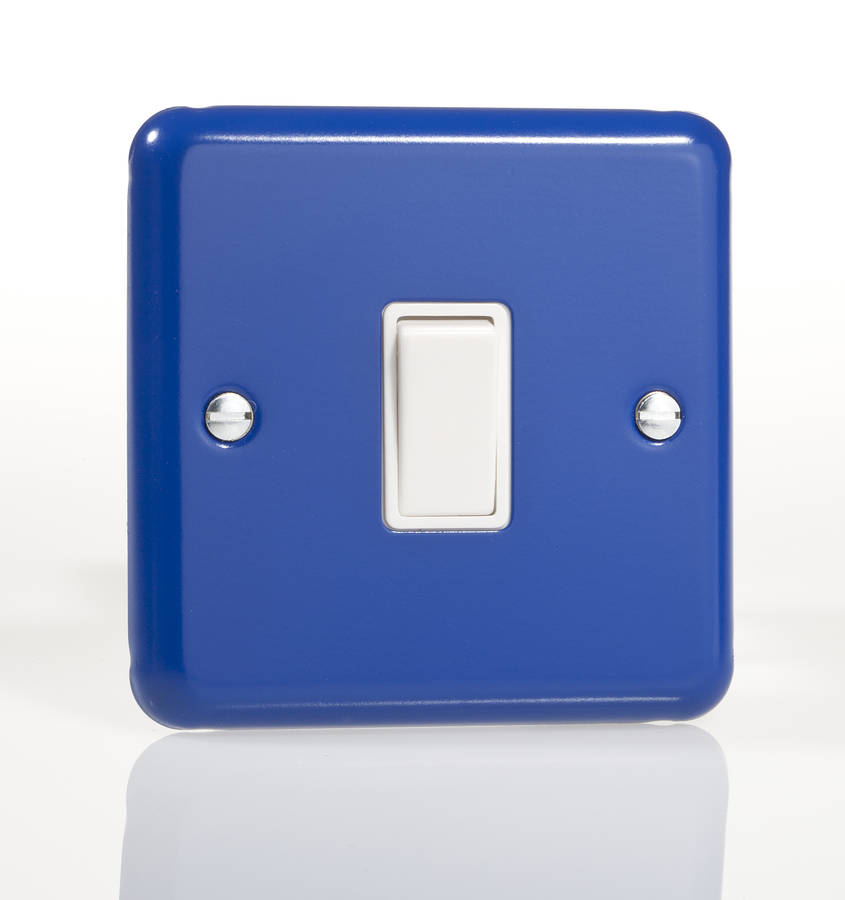 retro metal light switch and plug sockets by candy queen designs