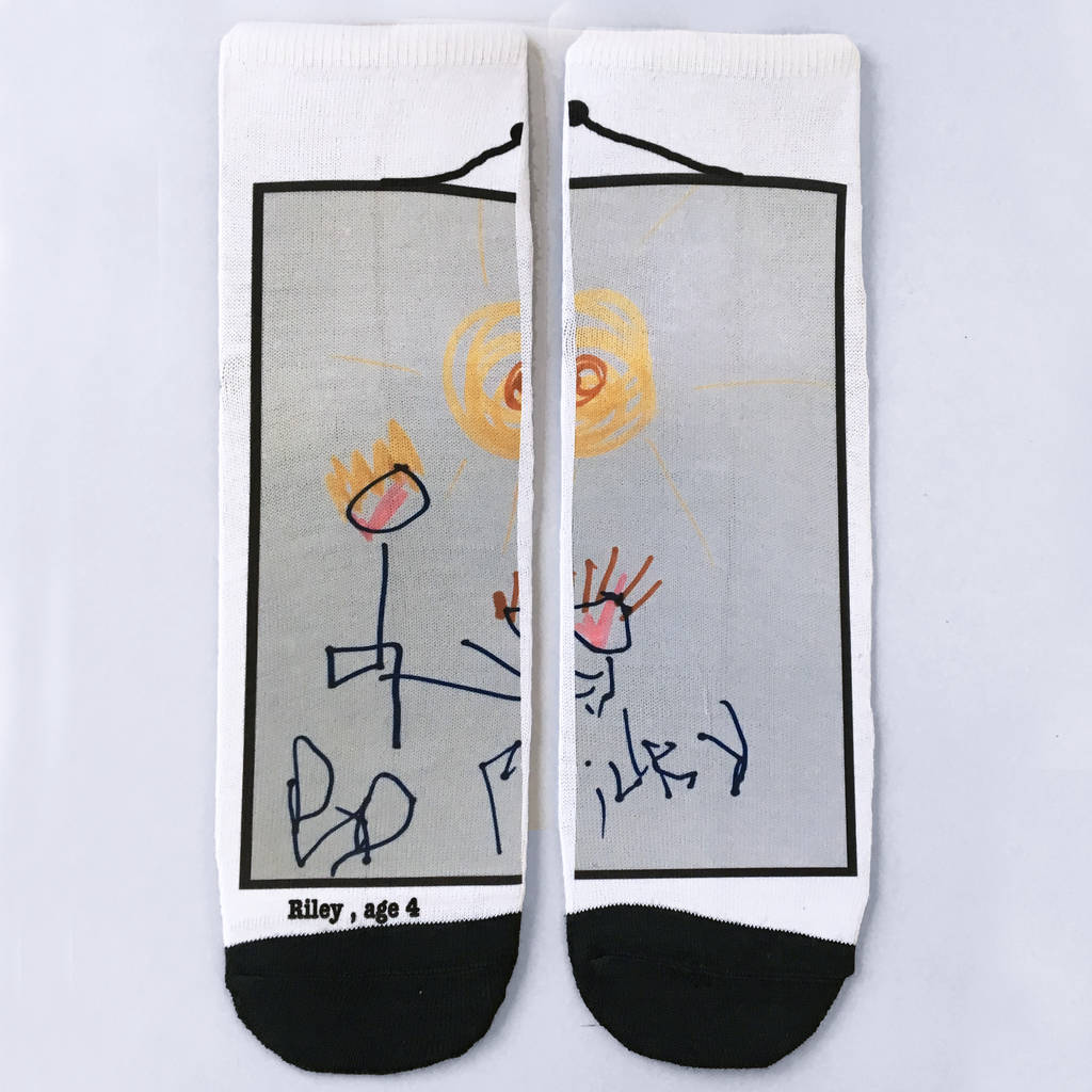 your child's drawing socks by solesmith