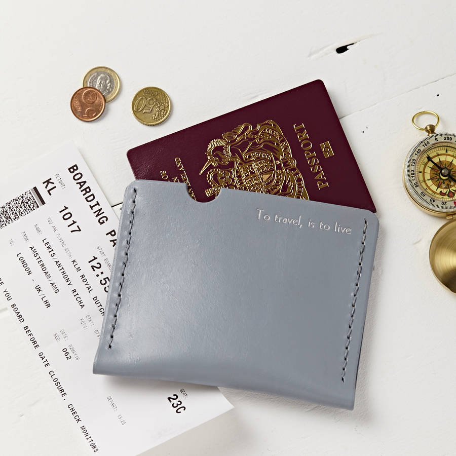 personalised passport holder by parkin & lewis