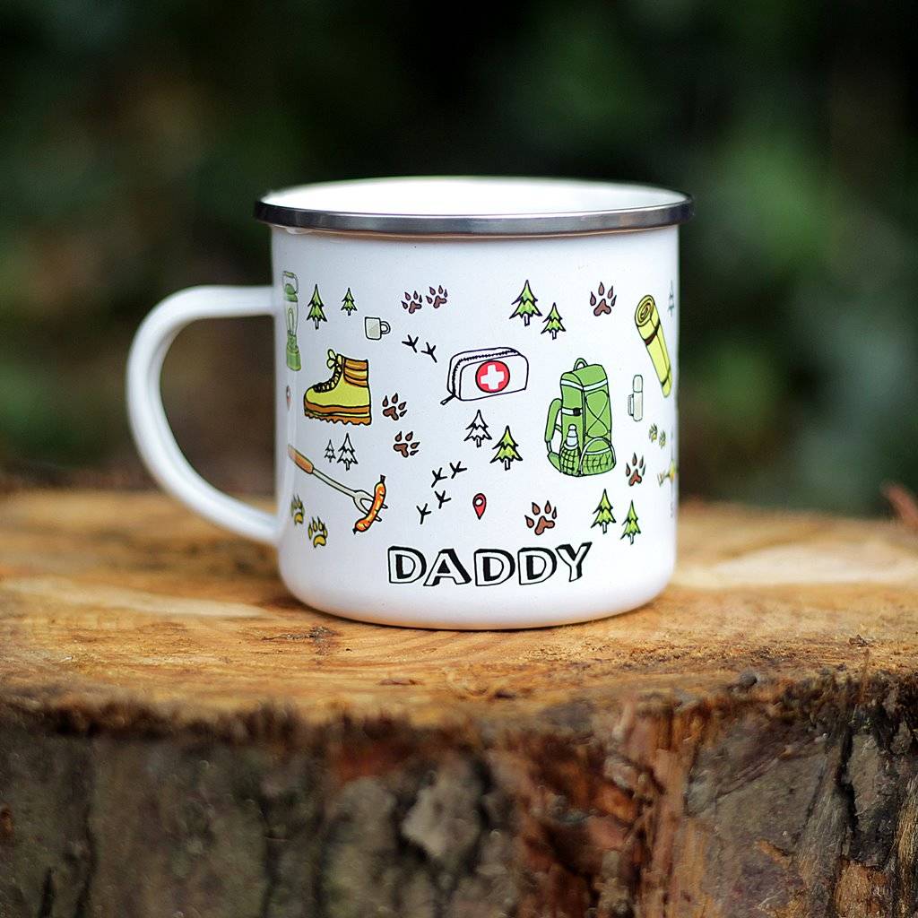 personalised enamel camping mug by jack spratt baby