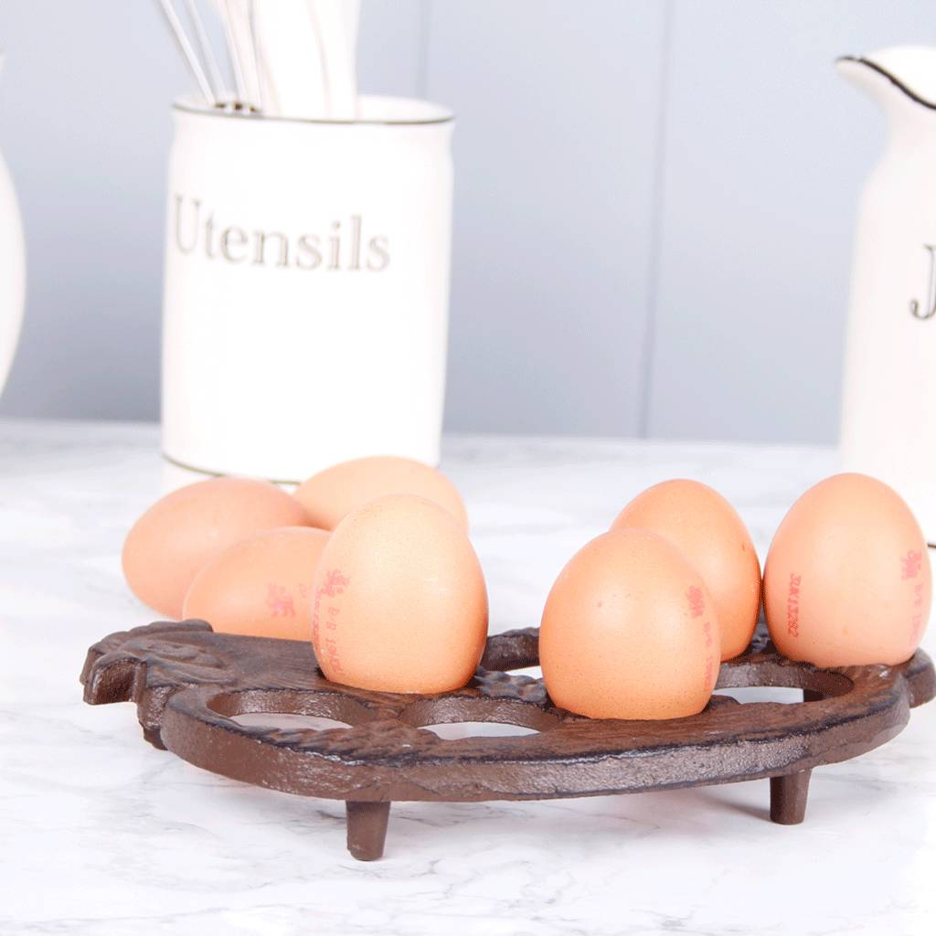 hen iron eggs plate by dibor