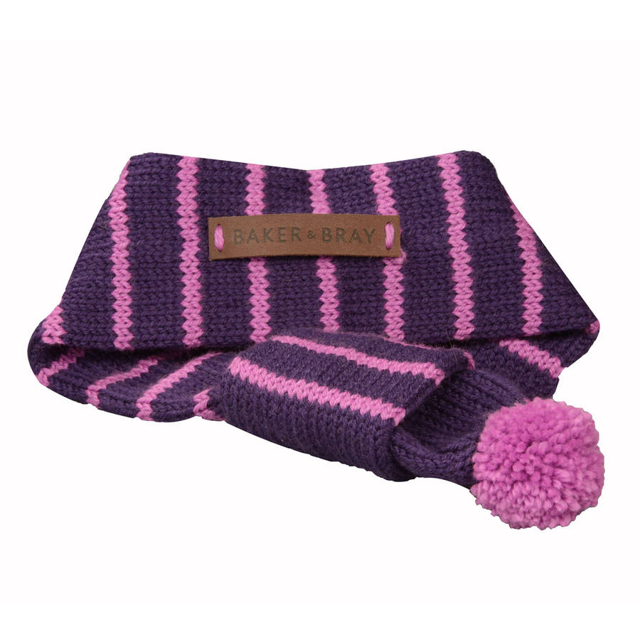 knitted dog scarf by baker & bray | notonthehighstreet.com