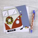 campervan wedding card ‘just married’ by ros jelbert-ingram