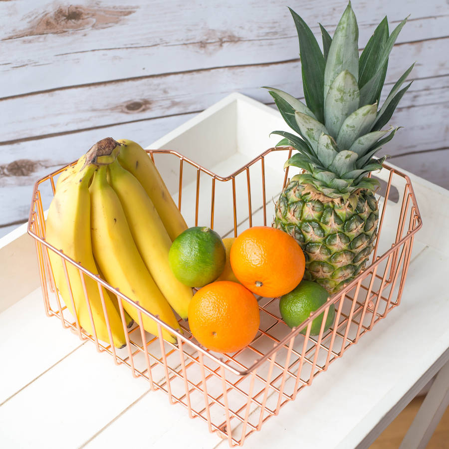 copper heart fruit basket by iamia
