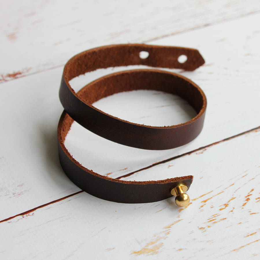 leather wrap bracelet by hide & home