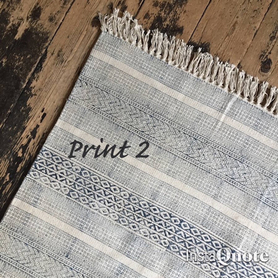 faded cotton dhurrie rug by french grey interiors