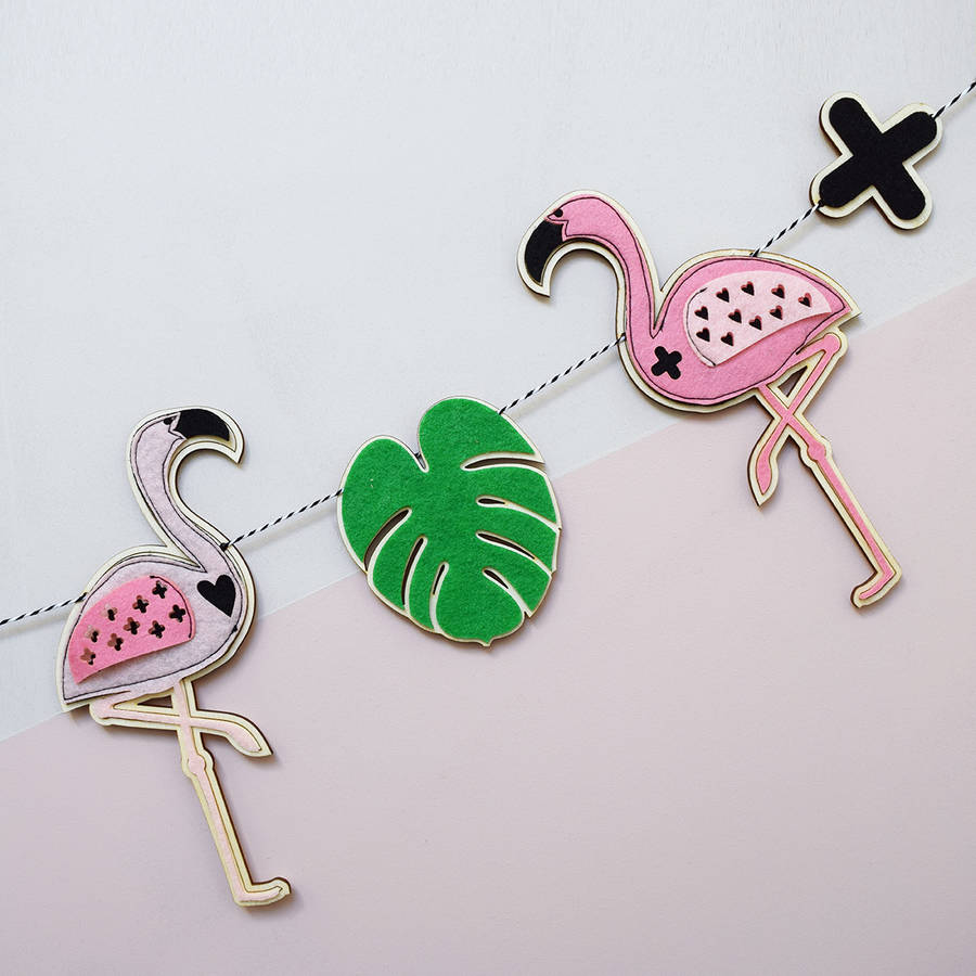 flamingo garland by connie clementine