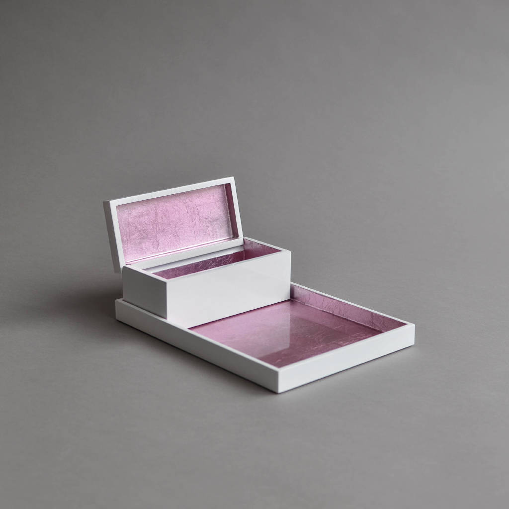 lacquer vanity tray and box set by nom living
