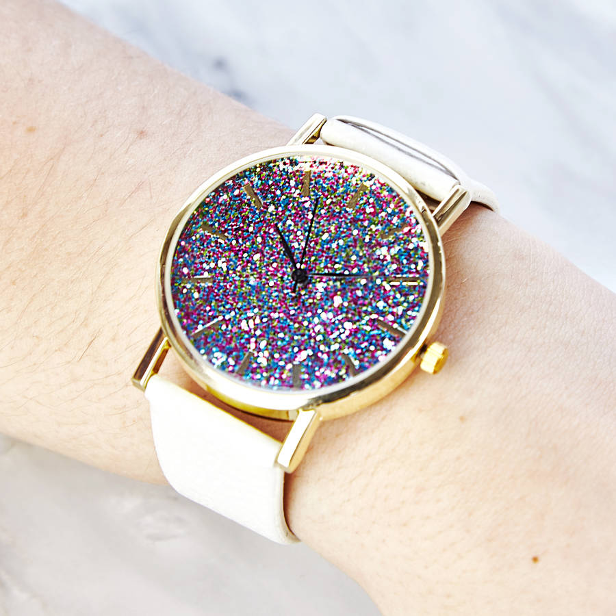 glitter watch women's