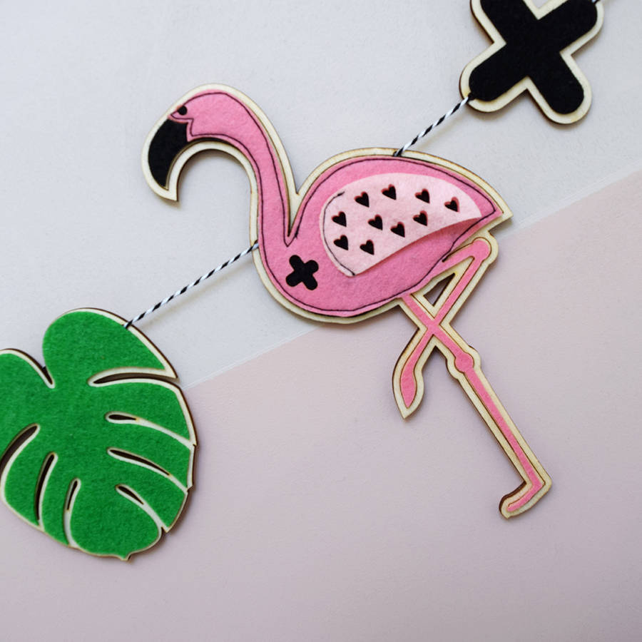 flamingo garland by connie clementine