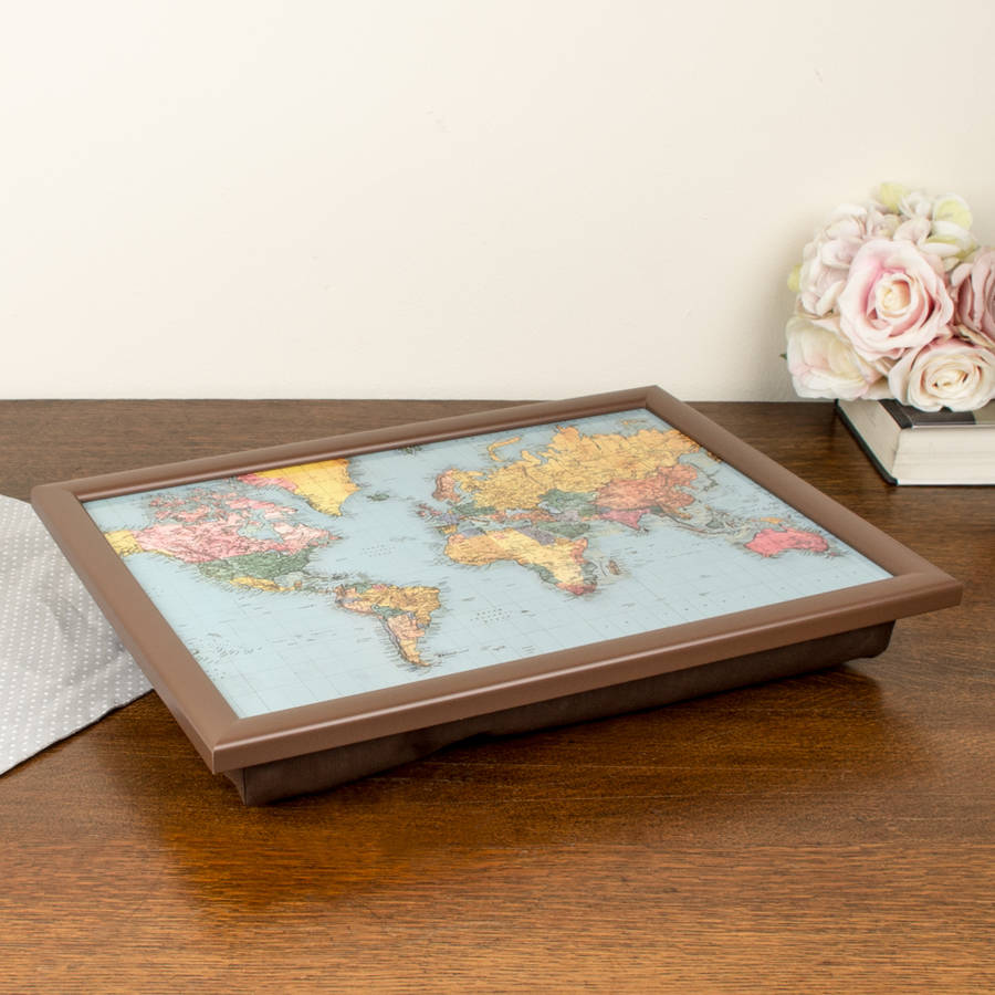 map of the world bean bag lap tray by dibor