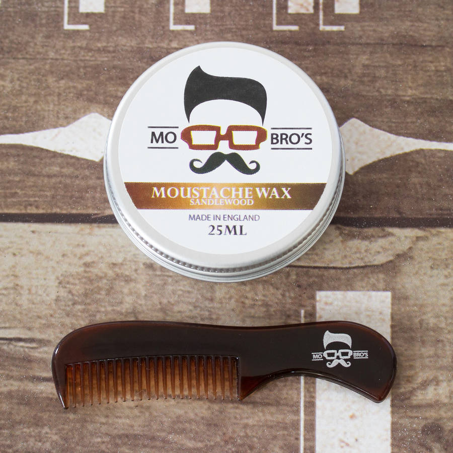 men's moustache kit wax and mo bro's comb by mo bro's premium grooming