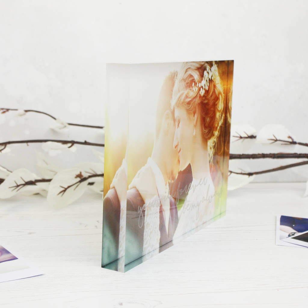 your photo acrylic photo block by nutmeg home & gifts