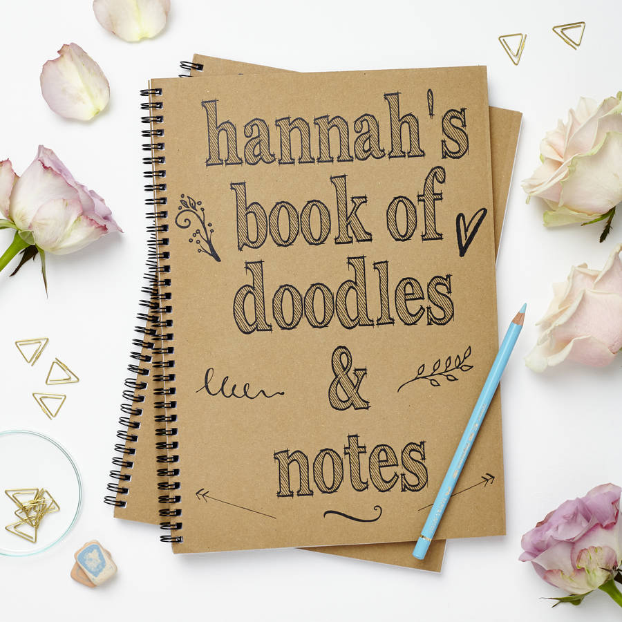 personalised doodles and notes notebook by tillyanna personalised doodles and notes notebook by tillyanna