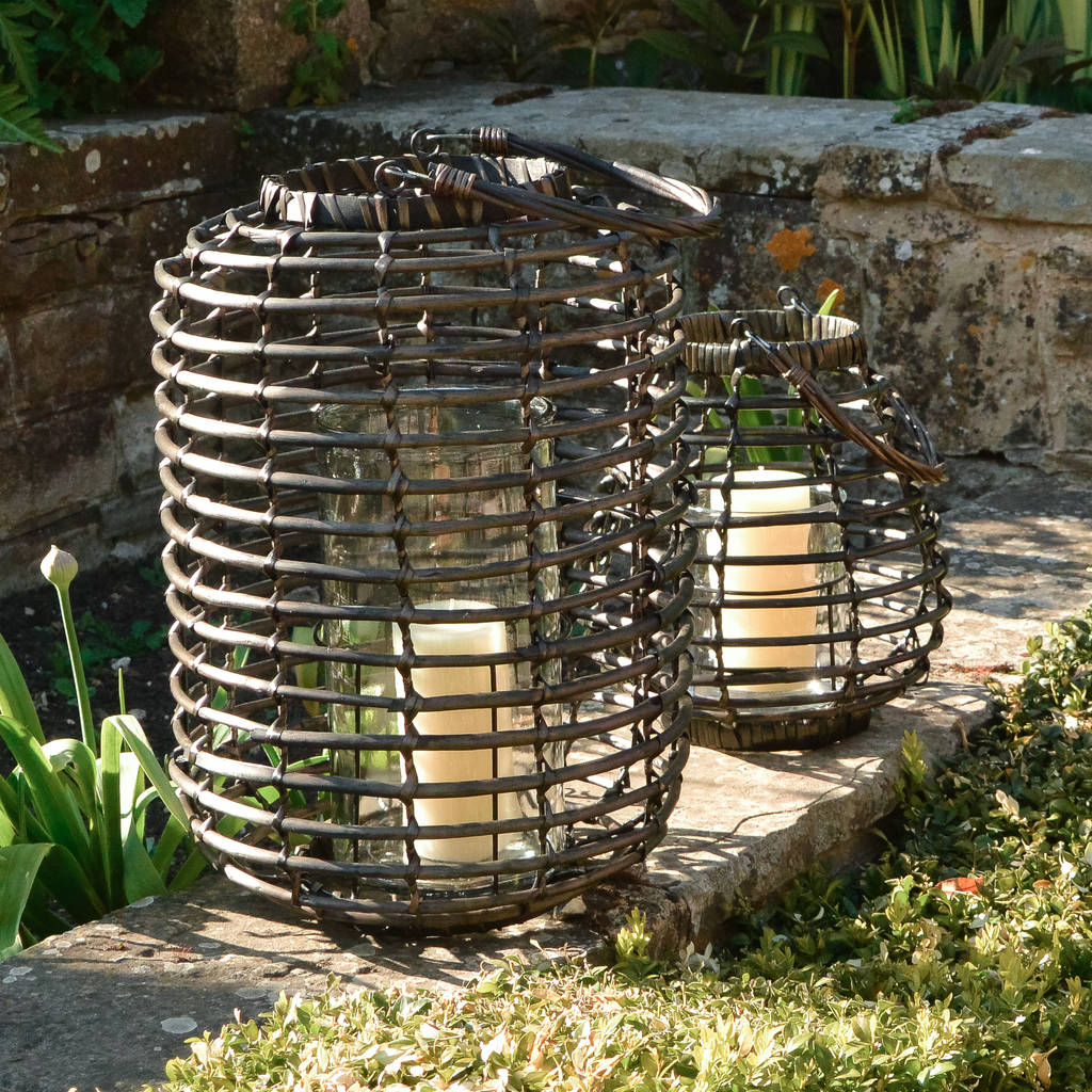 rattan outdoor lanterns by ella james | notonthehighstreet.com