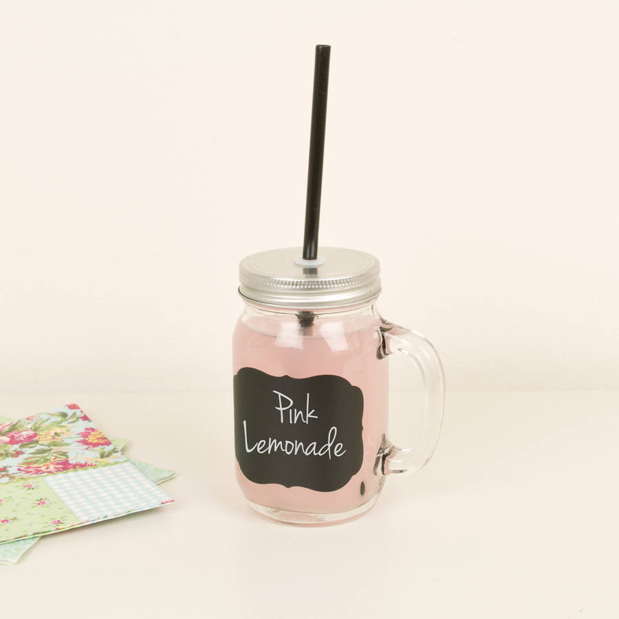 mason jar tumbler with lid and straw by dibor