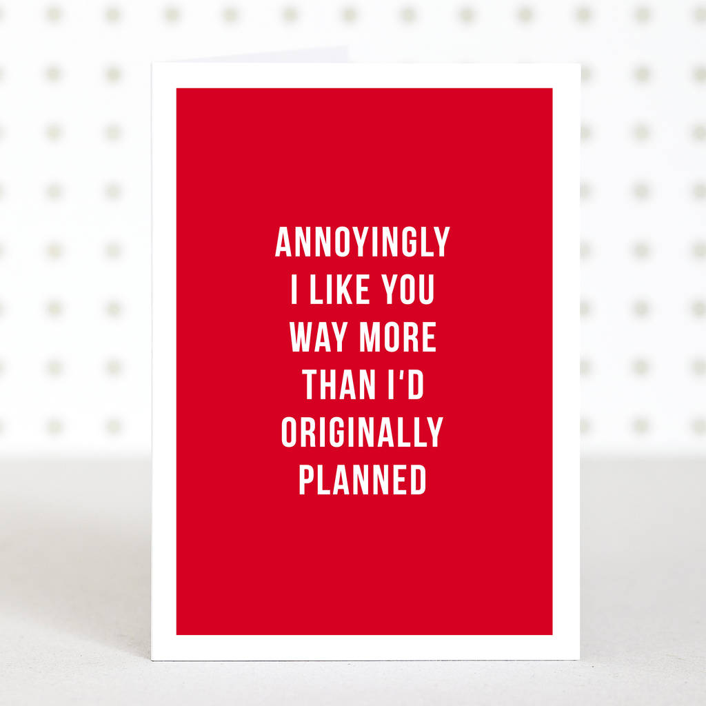 'unexpected' funny anniversary card by doodlelove | notonthehighstreet.com1024 x 1024