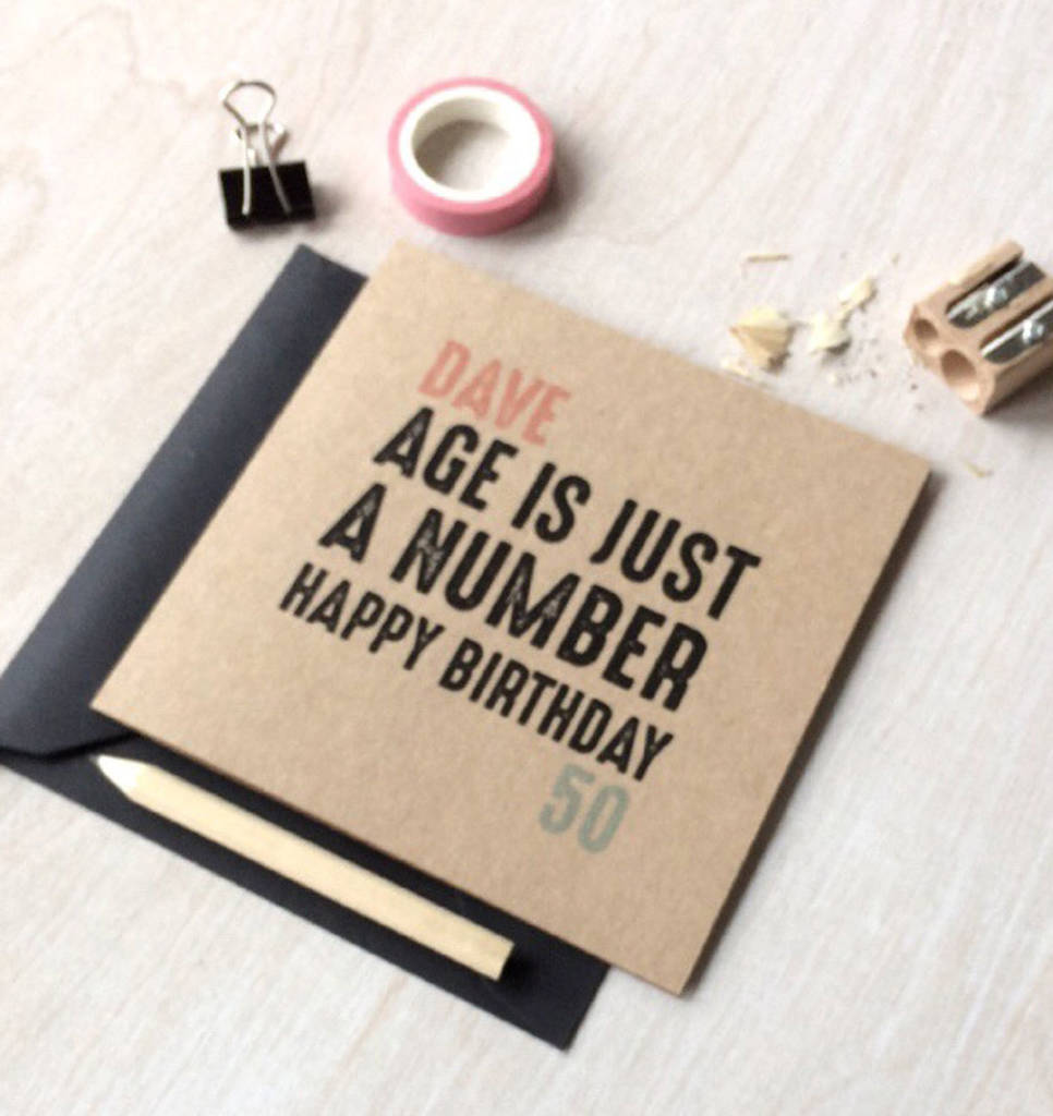 Personalised Recycled Age Birthday Card By Tillie Mint Loves