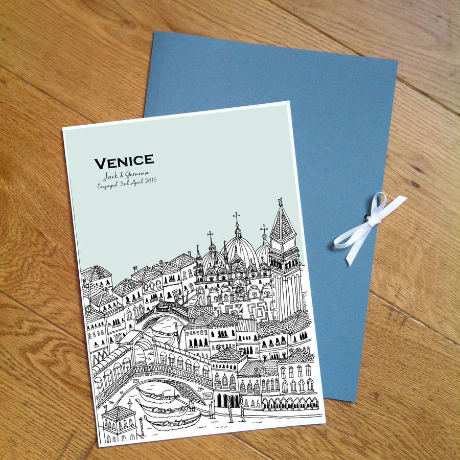 personalised venice print by tessa galloway
