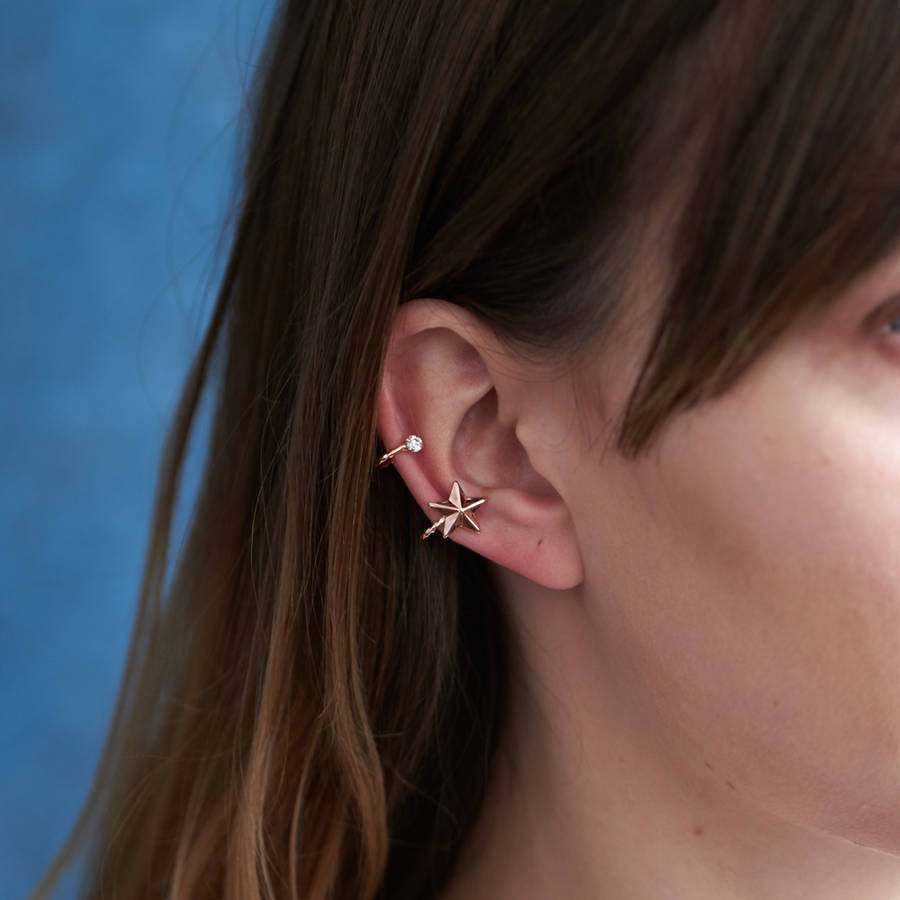 star and dot ear cuff by dose of rose