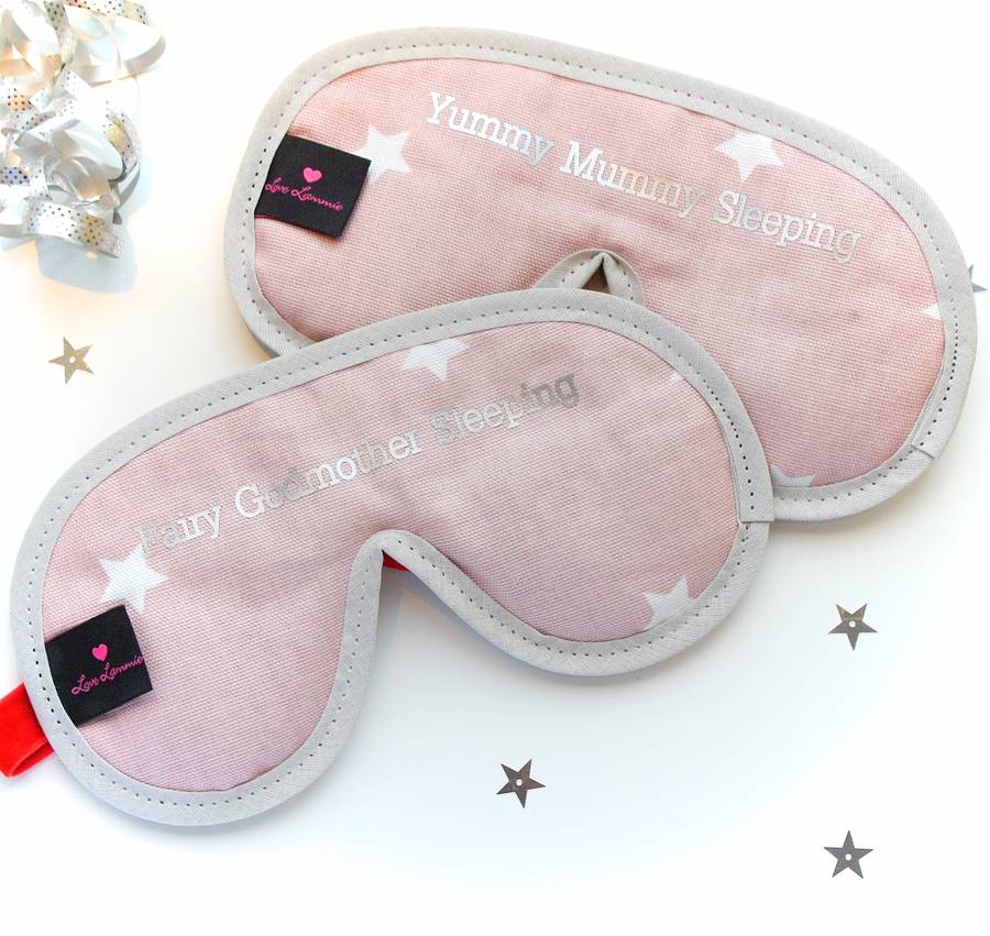 luxury pink star sleep masks by love lammie & co