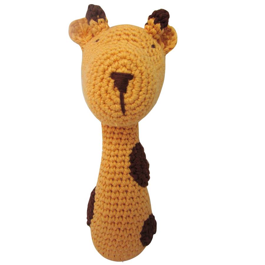 crochet giraffe baby rattle by albetta
