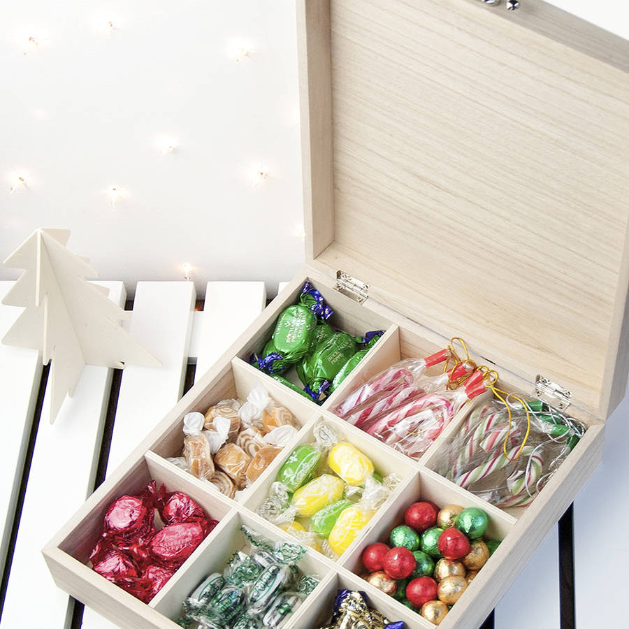 personalised filled sweetie box by the letteroom