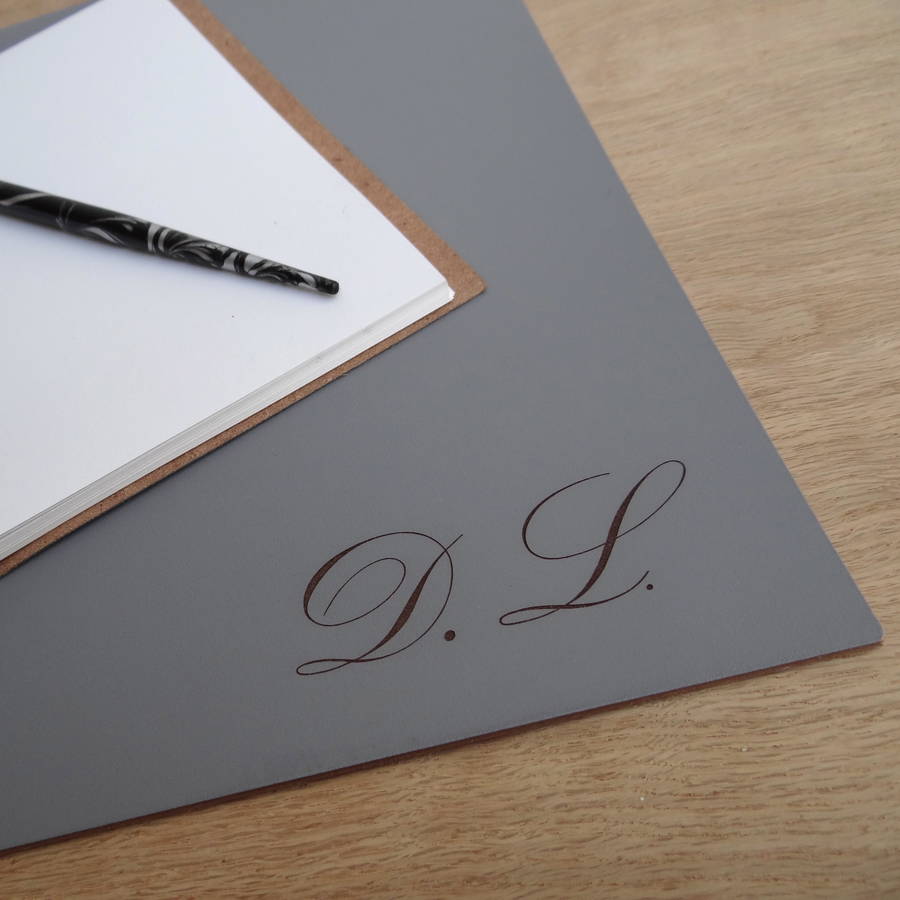 personalised leather placemats by artbox
