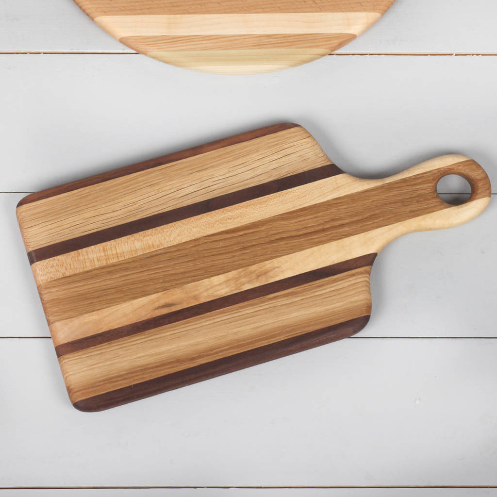 Mixed Wood Handmade Serving Paddle Board By Red Berry Apple 