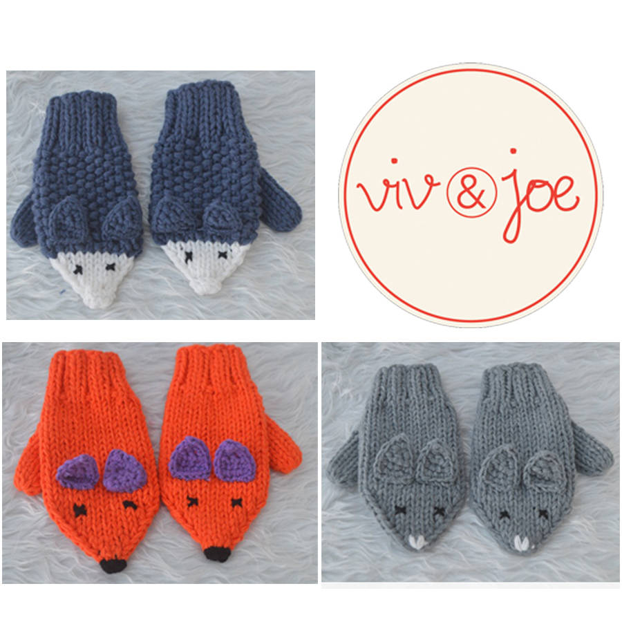 baby and child crochet animal mittens by viv & joe
