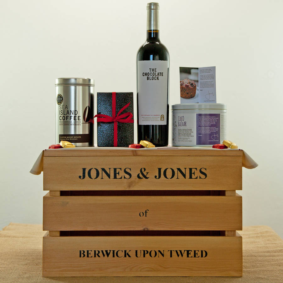 chocolate block south african red wine crate by jones and jones of berwickupontweed