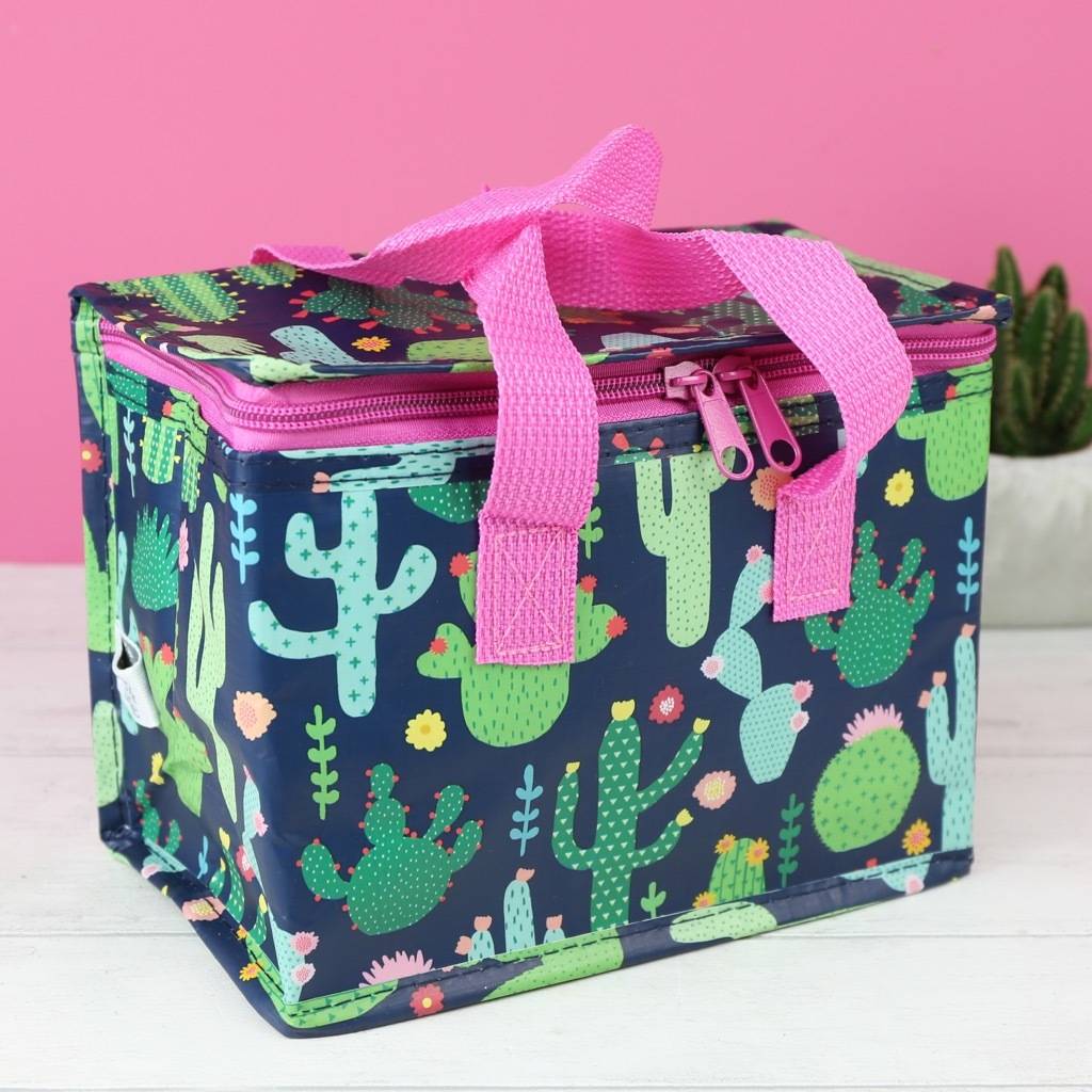 colourful cactus lunch bag by lisa angel