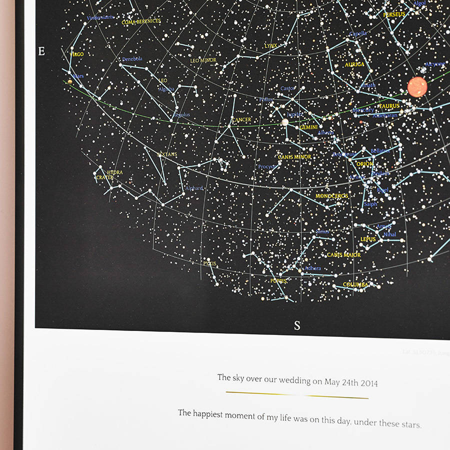 Personalised Map Of The Stars Print By Greaterskies ...