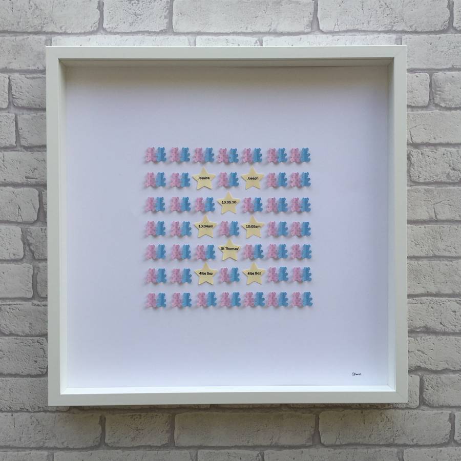 teddy bear framed art