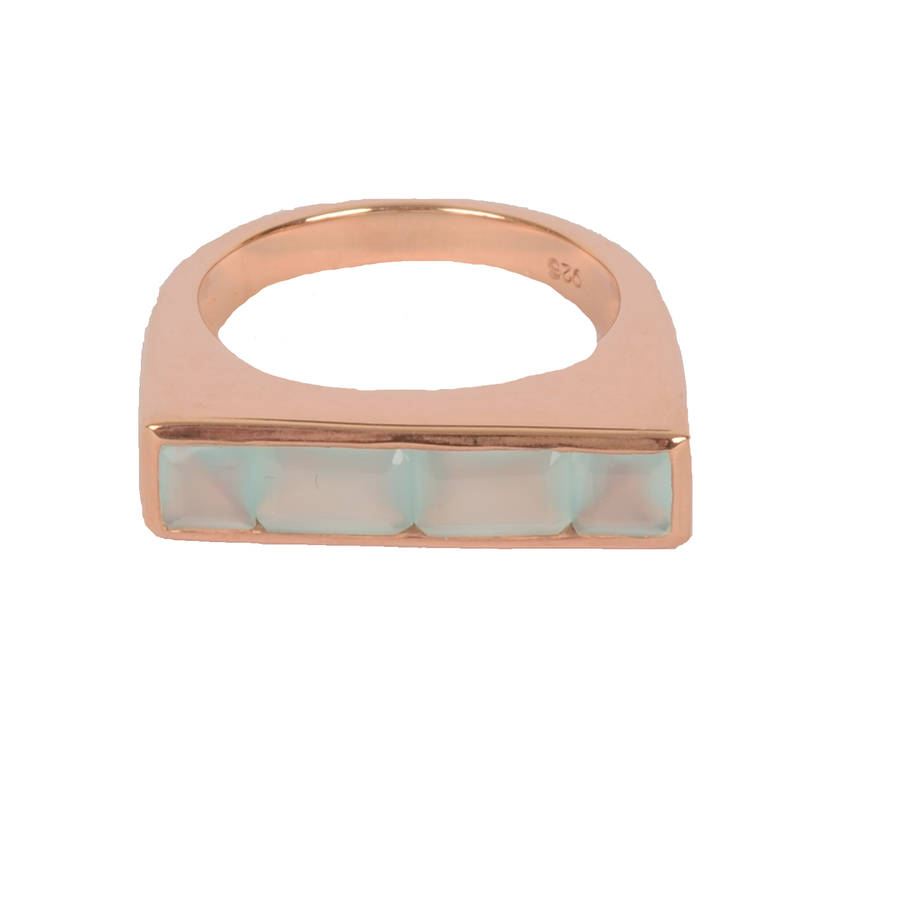 rose gold stacking equilibrium ring by neola