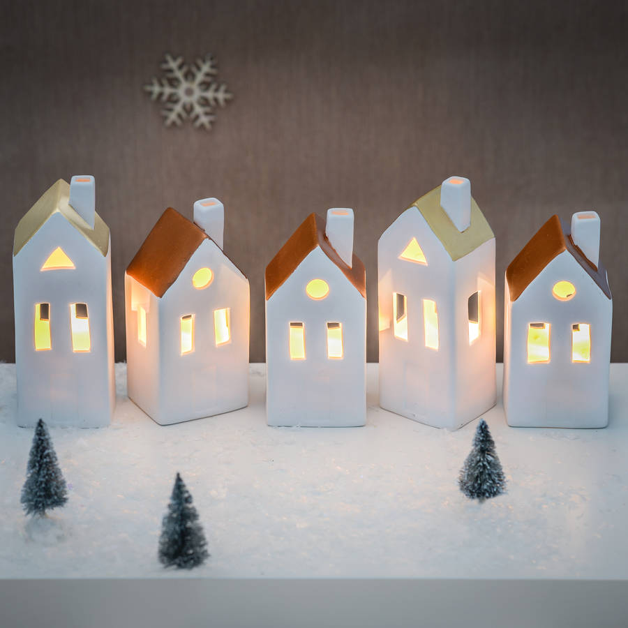 ceramic led white and copper house by thelittleboysroom