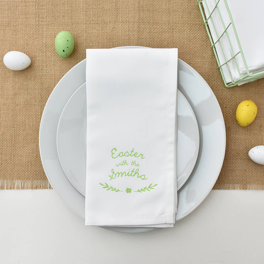 easter personalised easter with the . . . napkins by ellie ellie