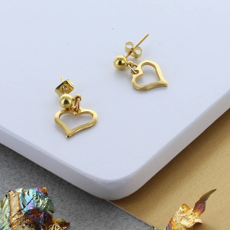 gold charm earrings by francesca rossi designs