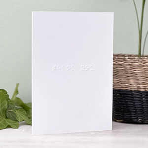 Personalised Braille Thank You Card By Dotty About Braille