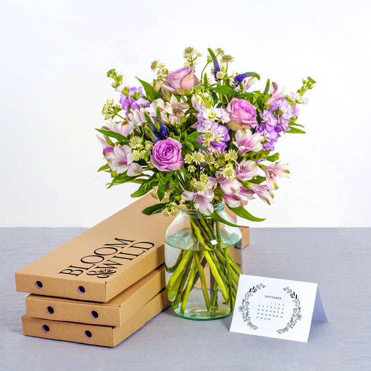 three month fortnightly letterbox flower subscription by bloom & wild