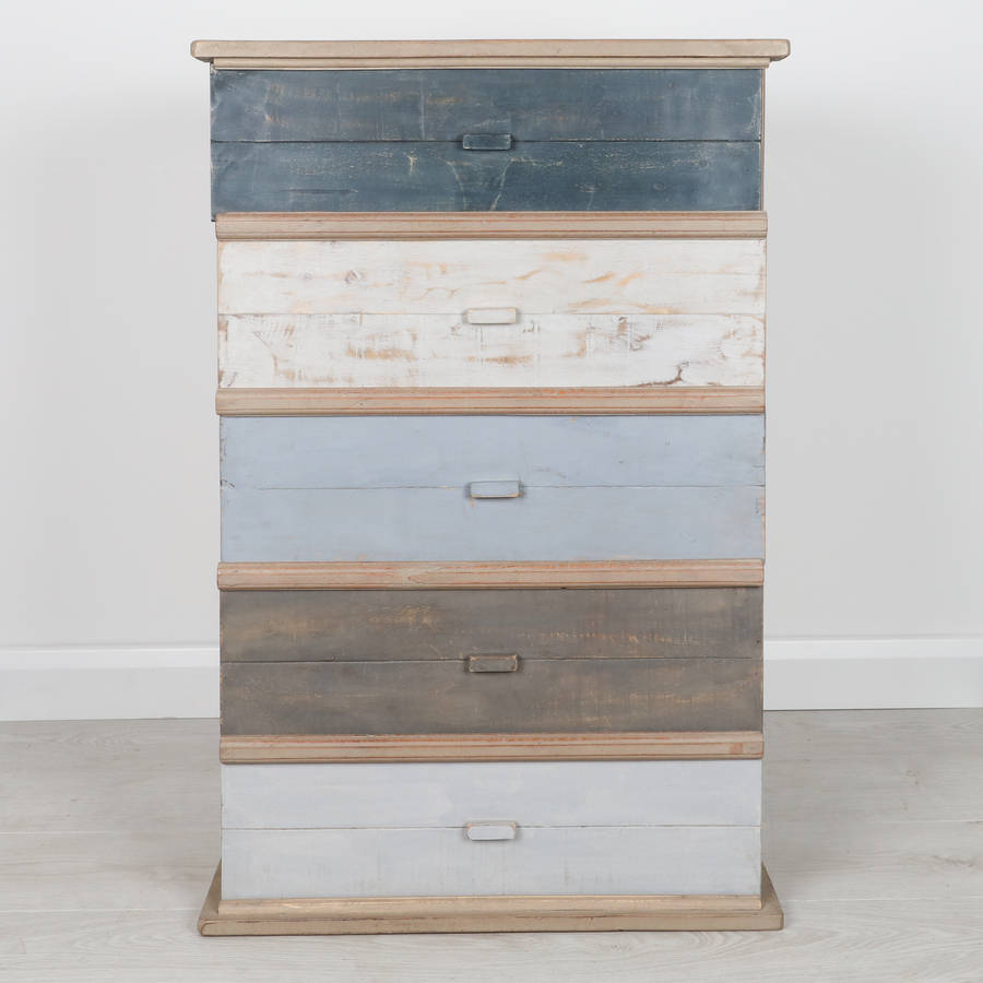 nautical sea blue storage chest of drawers by dibor