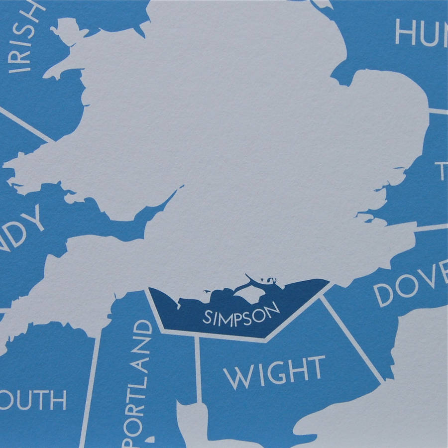 personalised shipping forecast print by invisible friend