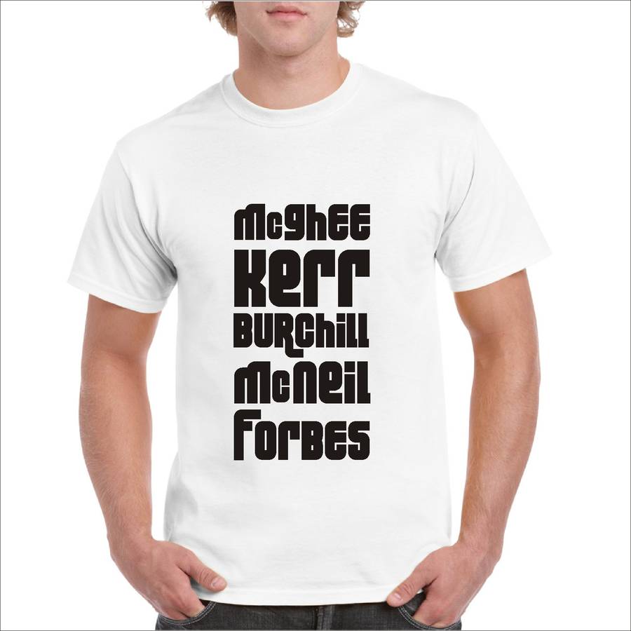 'favourite band line up' t shirt by rael & pappie