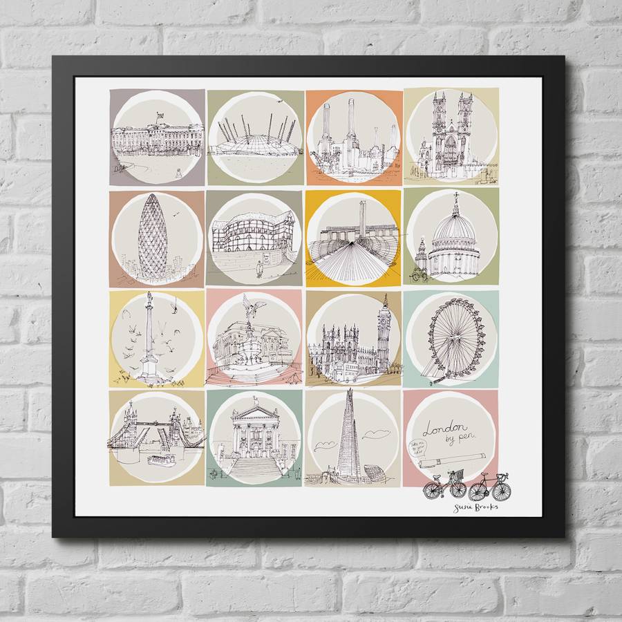 'london by pen' fine art print by susie brooks by best of british art