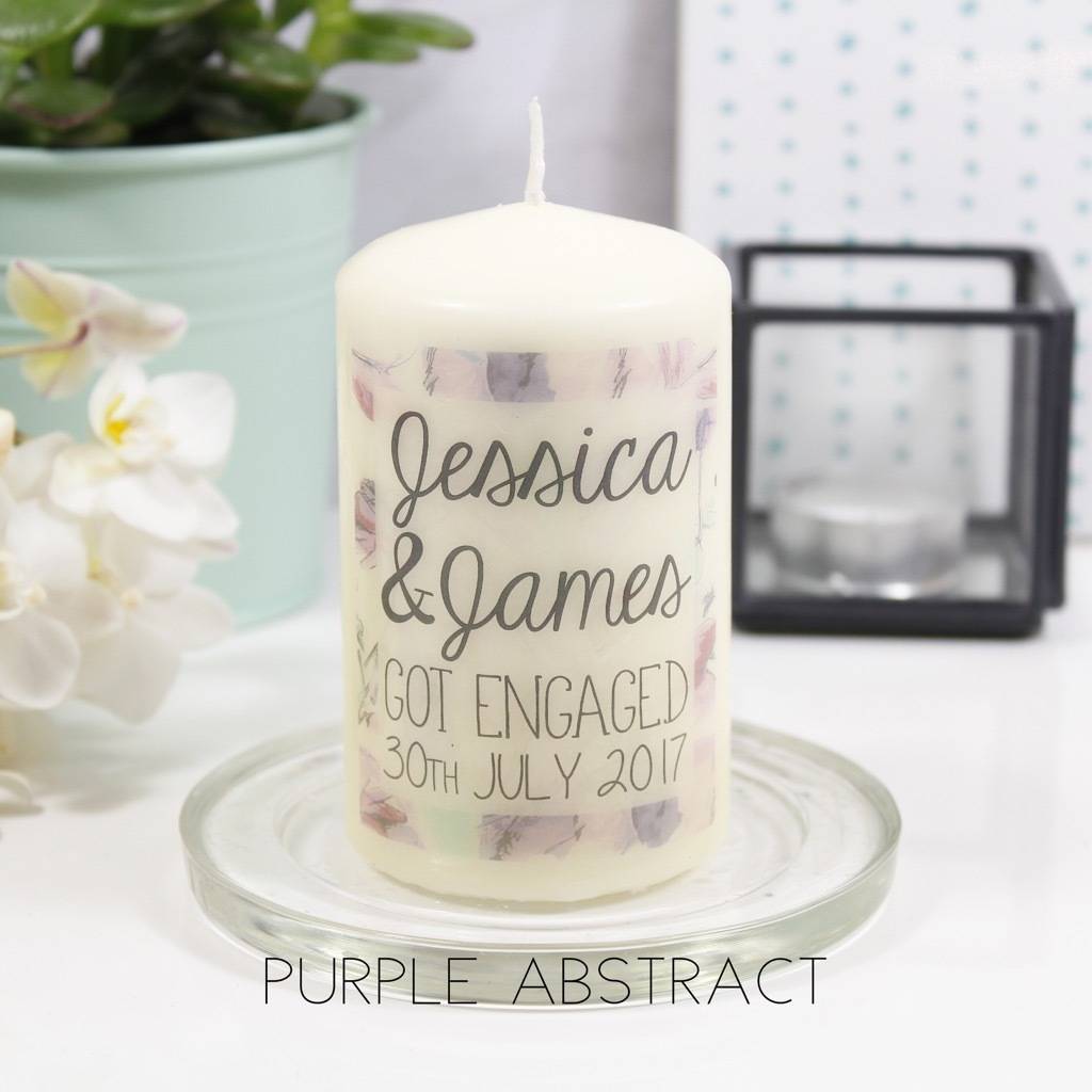 personalised 'engagement' candle by olivia ltd