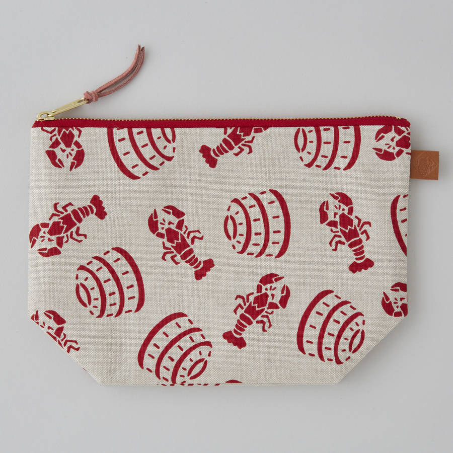 lobster pot nautical wash bag by jenny sibthorp