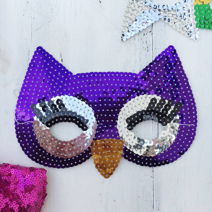 sequin party masks for children by the sweet hostess